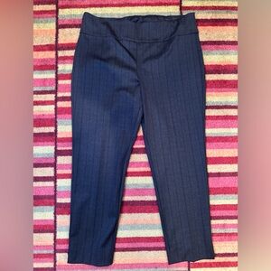 Zac & Rachel Stretchy Ankle Black Herringbone Pants XL